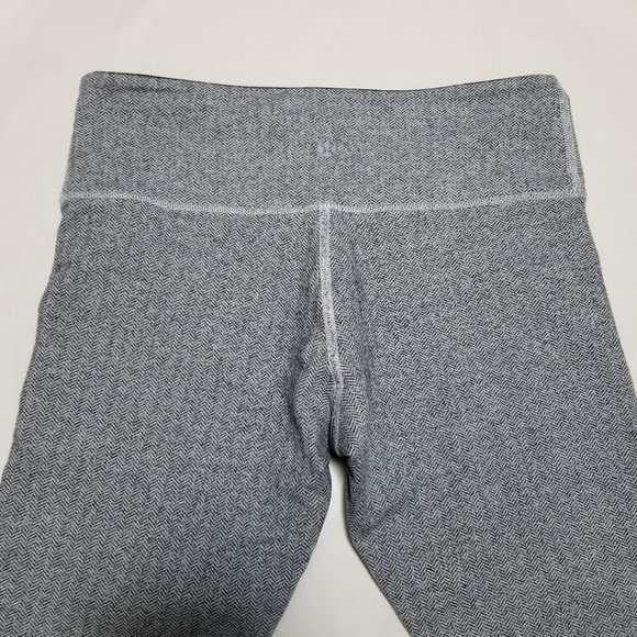 Lululemon Ghost Herringbone Luon Mid Rise Wunder Under Pants - Picture 3 of 6